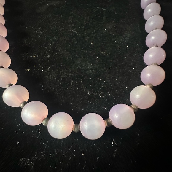 Jewelry - vintage moon glow Lavender Beaded Necklace